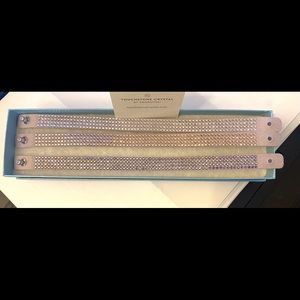 Touchstone Crystal Tri Wrap bracelets Lavender